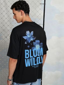 HIGHLANDER - Men Black Floral T-Shirt