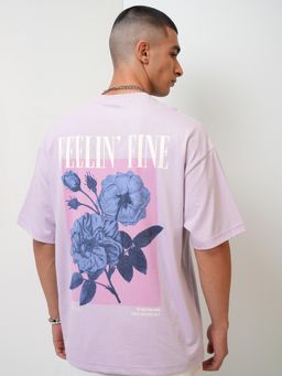 HIGHLANDER - Men Mauve Floral T-Shirt