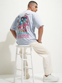 HIGHLANDER - Men Blue Printed T-Shirt