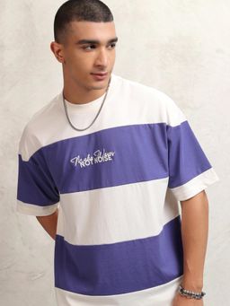 HIGHLANDER - Men Off White Stripes T-Shirt