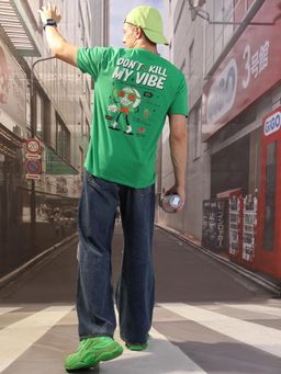 HIGHLANDER - Men Green Printed T-Shirt