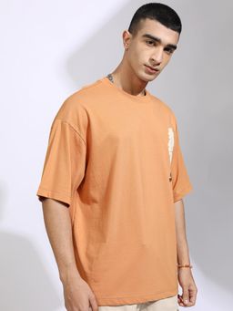 HIGHLANDER - Men Rust Embroidered T-Shirt