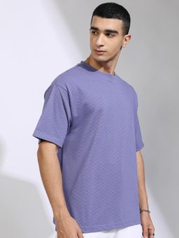 HIGHLANDER - Men Purple Solid T-Shirt
