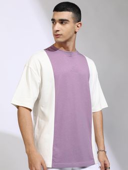 HIGHLANDER - Men White Colorblock T-Shirt