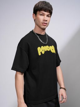 HIGHLANDER - Men Black Embroidered T-Shirt