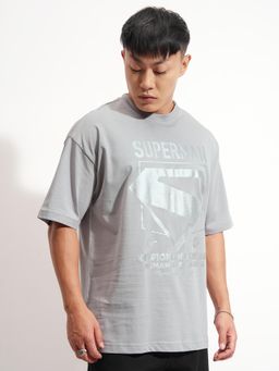 HIGHLANDER - Men Silver Printed T-Shirt