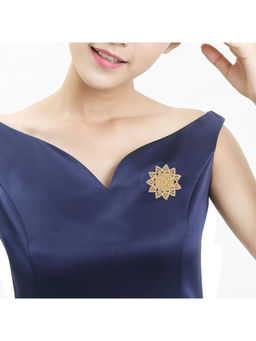 Accessher - Vintage Gold Rhinestone Brooch