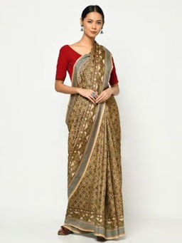 Fabindia - Silk Tussar Printed Sari