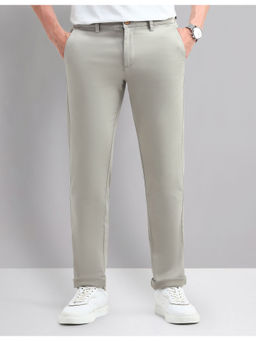 AD By Arvind - Modern Slim Fit Chinos Light Green