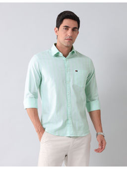 AD By Arvind - Modern Slim Fit Stretch Oxford Shirt Turquoise