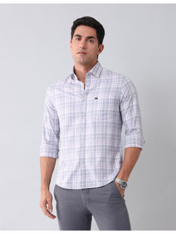 AD By Arvind - Modern Slim Fit Twill Shirt Grey