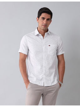 AD By Arvind - Modern Slim Fit Twill Shirt White