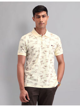 AD By Arvind - Modern Slim Fit Polo T-Shirt Yellow