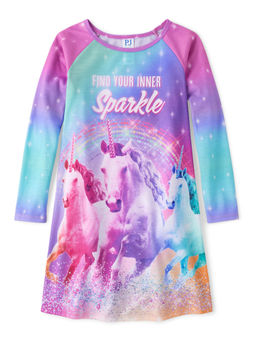 The Children's Place - Girls Unicorn Theme Night Dress