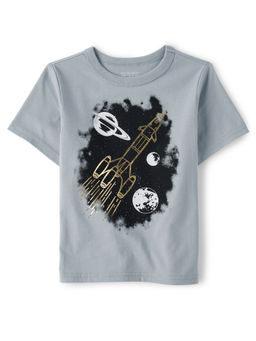 The Children's Place - Boys Grey Astronaut Print T-Shirt