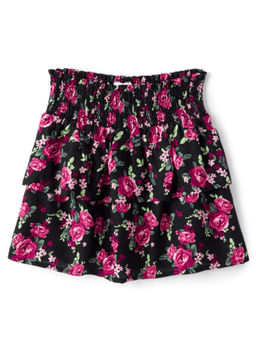 The Children's Place - Girls Black Floral Printed Skirt