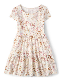 The Children's Place - Girls White Floral Printed Dress