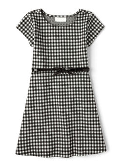 The Children's Place - Girls Black and Whie Knee Length Dress
