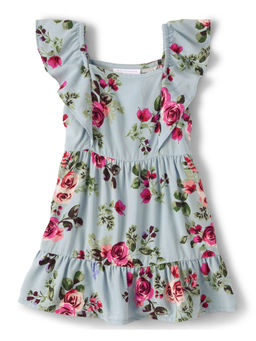 The Children's Place - Girls Blue Floral Ruffle Dress