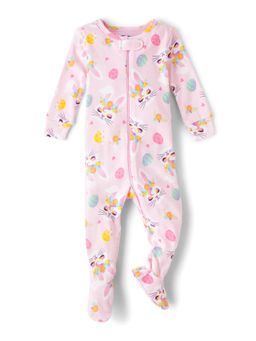 The Children's Place - Girls Pink Floral Ribbed Top