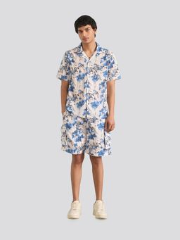 Muvazo - Off White Floral Printed Odyssey Tracksuits (Set of 2)