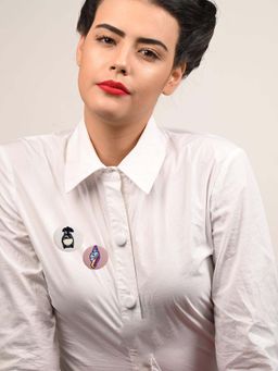 Odette - Women Multi-Color Metal Brooches (Pack of 2)