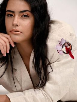 Odette - Women Multi-Color Metal Brooch