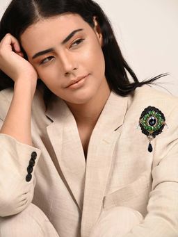 Odette - Women Multi-Color Metal Brooch