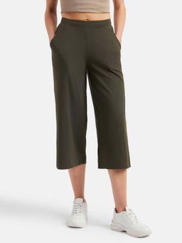 Jockey - A150 Women Super Combed Cotton Rich Elastane Culottes - Olive