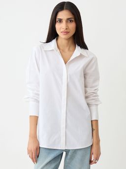 Femmella - Crispcotton White Easy Fit Shirt