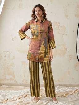 Autumnlane - Arim Sepia Shimmer Festive Co-Ord Set