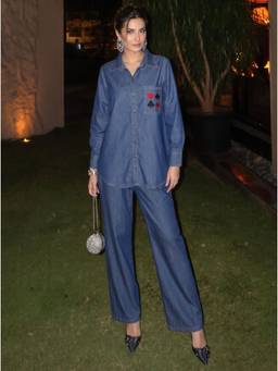 Autumnlane - Lipi Penn Embroidery Denim Co-Ord Set