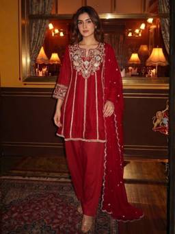 Autumnlane - Poppi Blush Full Work Kurta and Salwar with Dupatta