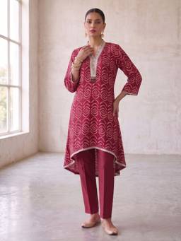 Autumnlane - Shakti Richberry Work Festive Kurta and Pant