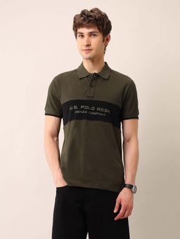 U.S. Polo Assn. Denim Co. - Men's Brand Printed Pure Cotton Polo T-Shirt