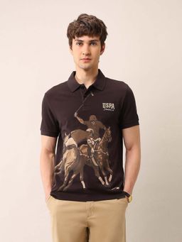 U.S. Polo Assn. Denim Co. - Men's Graphic Printed Muscle Fit Polo T-Shirt