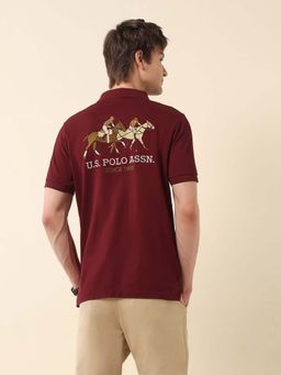 U.S. POLO ASSN. - Men's Brand Embroidered Modern Monochrome Polo T-Shirt