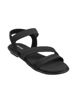 Walkway - Black Solid/plain Sandals