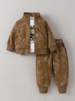 Hopscotch - Typographic High Neck Jogger T-shirt and Jacket