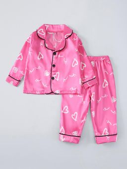 Hopscotch - Heart Printed Shirt and Pyjama