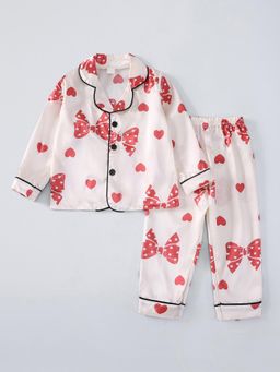 Hopscotch - Polka Bow Printed Shirt and Pyjama