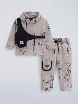 Hopscotch - Abstract Cotton Sweatshirt and Pant
