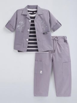 Hopscotch - Striped T-Shirt, Jacket and Pant