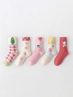 Hopscotch - Graphic Printed Socks (Pack of 5)