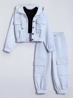 Hopscotch - Textured T-shirt, Jacket and Jogger