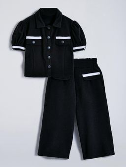 Hopscotch - Black Textured Co-ord Set