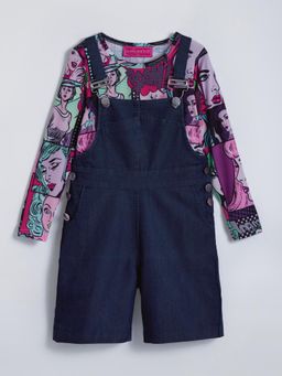 Hopscotch - Printed Top and Dungaree