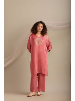 Myoho - Pink V-Neck Co-Ord Set