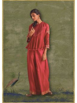 Myoho - Red Crop Top with Palazzo
