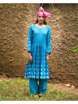 Myoho - Turquoise Bandhani Kurta with Pant